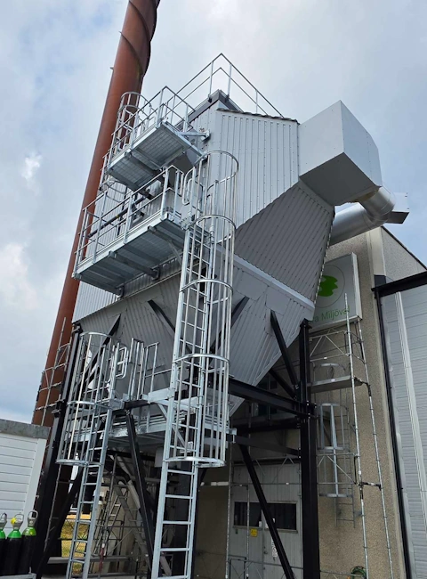 Insulation works for electrostatic precipitator and flue gas ducts in Sweden, Floby